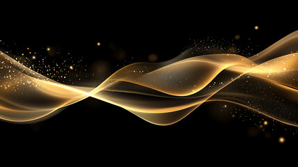 Aufkleber - Sparkling romantic bokeh waves elegant background graphic design dark environment aesthetic viewpoint