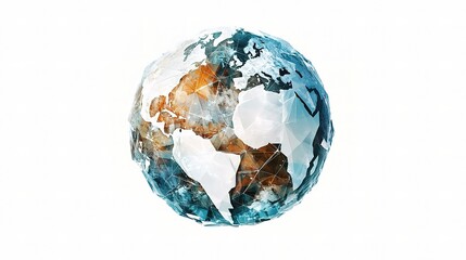Poster - Abstract Earth Structure Representing Global Technology and Connectivity
