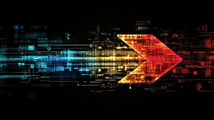 Poster - Abstract Digital Transformation Arrow Chart Illustration Background
