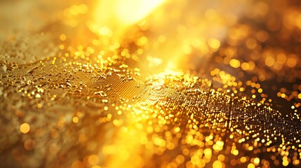 Wall Mural - a shimmering gold abstract background with soft focus and bokeh.