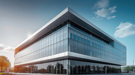 Aufkleber - Modern architecture, building, glass curtain wall architecture.