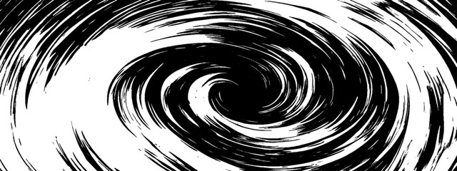 Aufkleber - Vintage woodcut illustration depicting a swirling whirlpool in dramatic black and white style