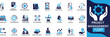 © CREATIVE DESIGNER  - Project management icon set. Time management and planning , You can easily change the color