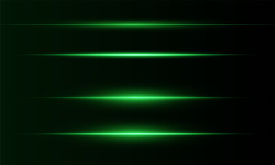Wall Mural - green line light effect. golden glowing neon lines. the green glow of dust and glare. flash of light
