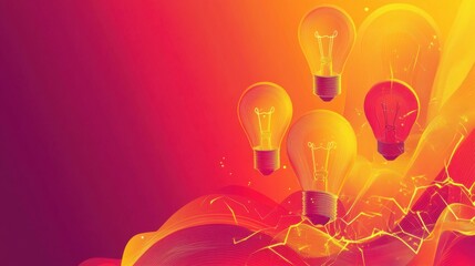 world creativity and innovation day abstract background. featuring bright reds, yellows, and purples
