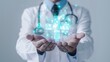 © four - Doctor Holding Digital Healthcare Network