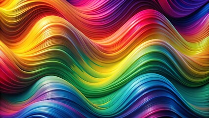 Poster - Abstract Colorful Wave Background: Rhythmic Resonance of Creativity