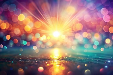 Poster - Abstract Glowing Light Rays Background: Minimalist Photography