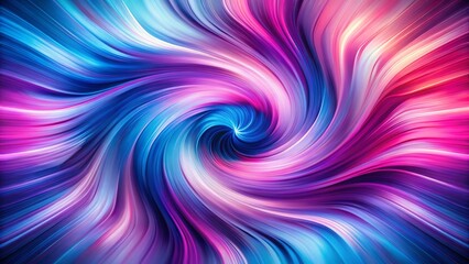 Poster - Abstract Swirling Digital Art: Pink, Purple & Blue Hues