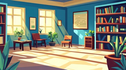 Poster - Bright and Cozy Tutoring Room with Natural Light