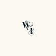 © Vanza - fancy curve logo bold and hairline initial letter wedding monogram elegant IW