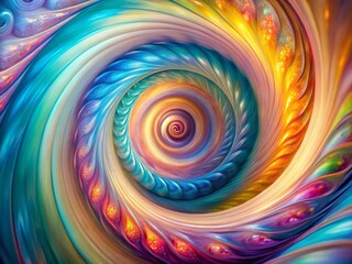 Poster - Dream Spiral Abstract Art: Whimsical Swirling Colors