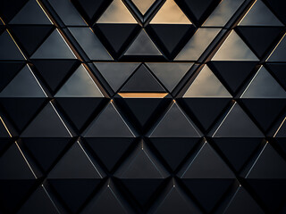 Wall Mural - Abstract black pyramids forming a unique and striking background design