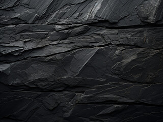 Wall Mural - Slate black stone texture with a dark grey pattern forming a background