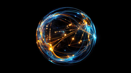 Poster - A glowing digital sphere