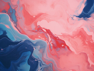 Poster - Closeup of a hand-painted abstract background with bold colors and textures