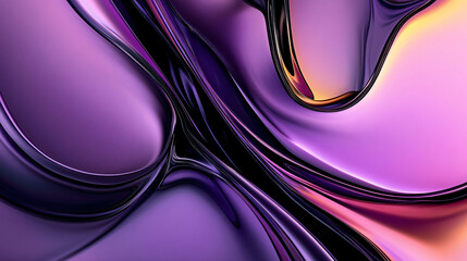Poster - Colorful Abstract Design With Flowing Shapes in Purple and Orange Tones Showcasing Artistry and Creativity