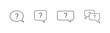 © Daily Beaters Studio - Set of question mark icon in speech bubble. Help symbol, FAQ sign illustration, Box chat, service chat sign button, customer support icon.