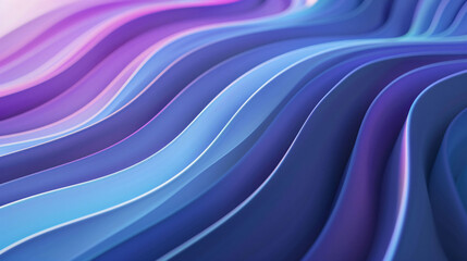 Poster - Colorful Abstract Waves Create a Fluid Texture in Shades of Blue and Purple