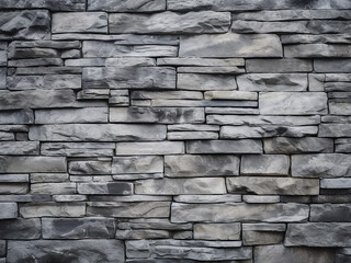 Wall Mural - Stone cladding with a gray surface creating a stylish background