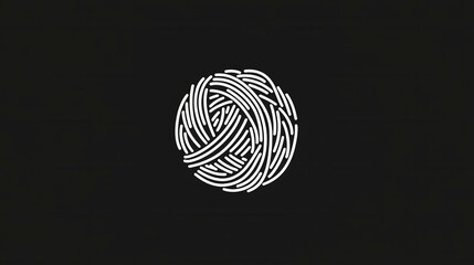 Poster - Abstract Circular Line Design on Dark Background for Creative Projects