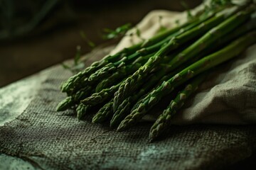 Canvas Print - Asparagus on Cloth