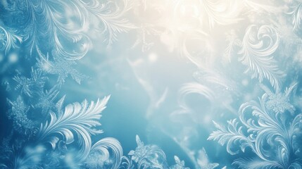 Leinwandbilder - Frost patterns create intricate designs on glass during a cold winter morning. Generative AI