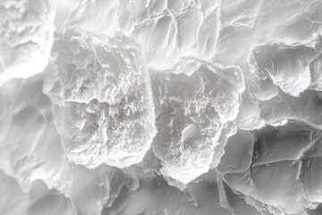 Poster - Frost texture abstract on a light gray background showcasing intricate details