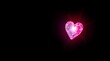 © Designpro - Minimal pink 3d love heart isolated isolated on black backdrop, Happy valentines day romantic connection warmth, valentine romance affection bonding anniversary