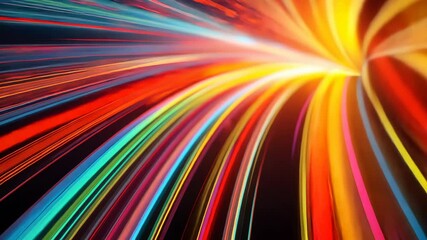 Poster - Vibrant Abstract Motion Blur with Dynamic Colors and Light Trails