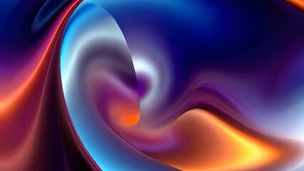 Poster - Futuristic Abstract Design with Fluid Shapes and Vibrant Colorful Swirls
