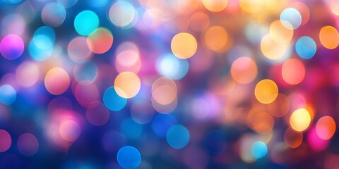 Poster - Abstract blurred multicolored lights create a vibrant and dynamic atmosphere. This image of abstract blurred multicolored lights evokes emotions and captures the essence of movement and color.