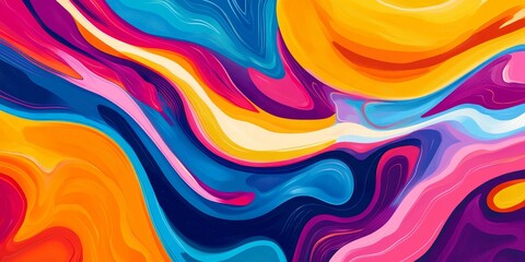 Poster - Vibrant and colorful abstract background featuring dynamic shapes and patterns, perfect for creating an eye catching design. This colorful abstract background invites creativity and inspiration.