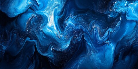 Wall Mural - Abstract blue distortion creates a mesmerizing background that captivates the eye. This blue distort abstract background is perfect for artistic and design projects, enhancing visual appeal and depth.