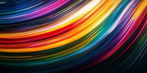 Leinwandbilder - Vibrant color lines created through long exposure showcase dynamic movement and energy, highlighting the beauty of color lines in a captivating and artistic manner.