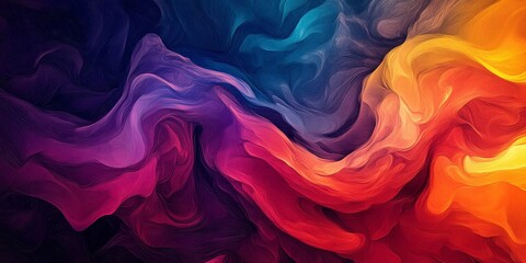 Poster - Artistic poster featuring a captivating blend of flowing colors in an abstract design, showcasing vibrant hues and dynamic patterns that catch the eye.