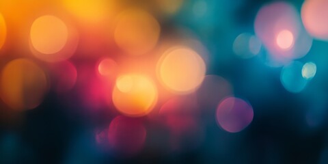 Leinwandbilder - Blurred abstract background featuring a defocused dark tone with multicolor light, creating an intriguing visual effect. This blur abstract composition highlights the interplay of color and tone.