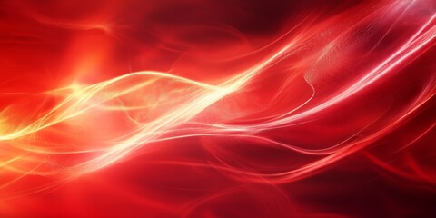 Leinwandbilder - Abstract background in red hues, featuring light in motion that creates a dynamic and blurred effect, offering a vivid representation of movement within the red abstract background.