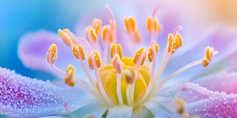 Wall Mural - Stunning macro photography showcasing beautiful spring flowers in intricate detail, highlighting the vibrant colors and delicate features of these beautiful spring flowers.