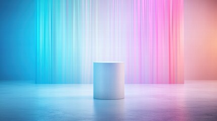 Poster - Futuristic Business Conference Setting with Colorful Holographic Background
