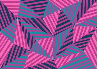 Aufkleber - Abstract background with colorful geometric triangle and stripe pattern