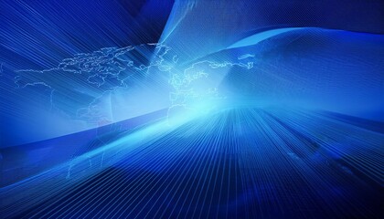 Poster - Creative blue news background. Generated image