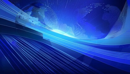 Poster - Creative blue news background. Generated image