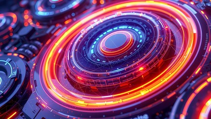 Poster - The image can be named as Colorful Spiral with Circles and Vortex Patterns