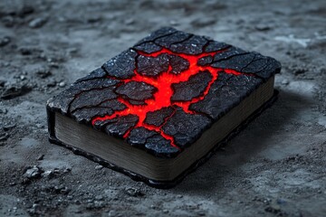 Poster - A gothic HDD design with dark, intricate engravings on the casing and faint red glowing cracks, placed in a shadowy environment