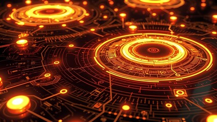 Poster - Fractal Realms in Motion with Futuristic Digital Design