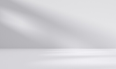 Wall Mural - abstract white studio room with light and shadow from window background for product display presenta
