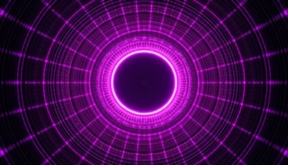 Poster - Abstract glowing digital circle wallpaper. Generated image