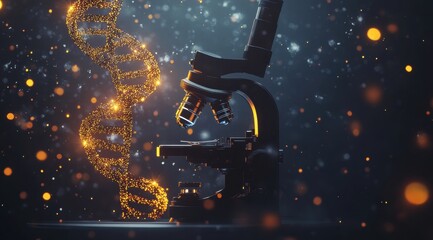 Wall Mural - background with a dna