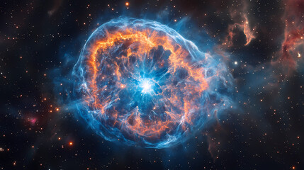 Wall Mural - nebulosa azul. nebulosa. illustration